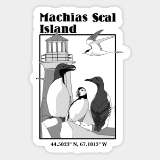 Machias Seal Island Maine Sticker